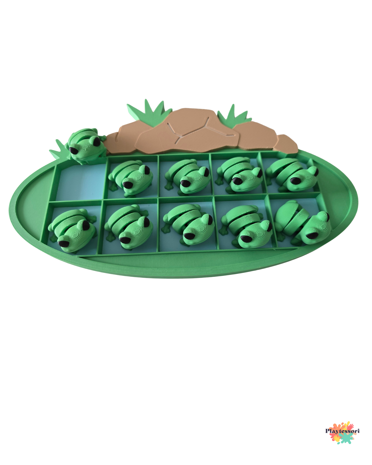 10 frame fond with counters on white background