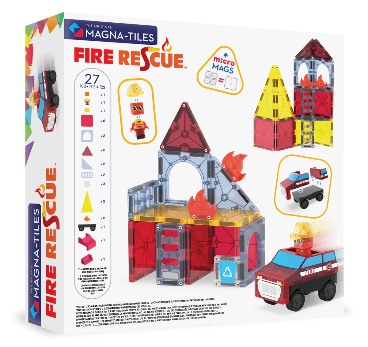 Fire Rescue 27 Piece Set | MAGNA-TILES