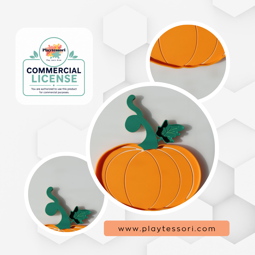 Pumpkin Sensory Tray STL File – Playtessori