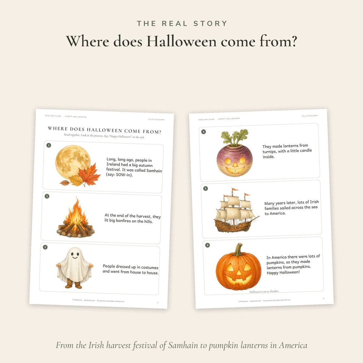 Halloween English Club – ESL Lesson Pack Printable (Ages 5–9)