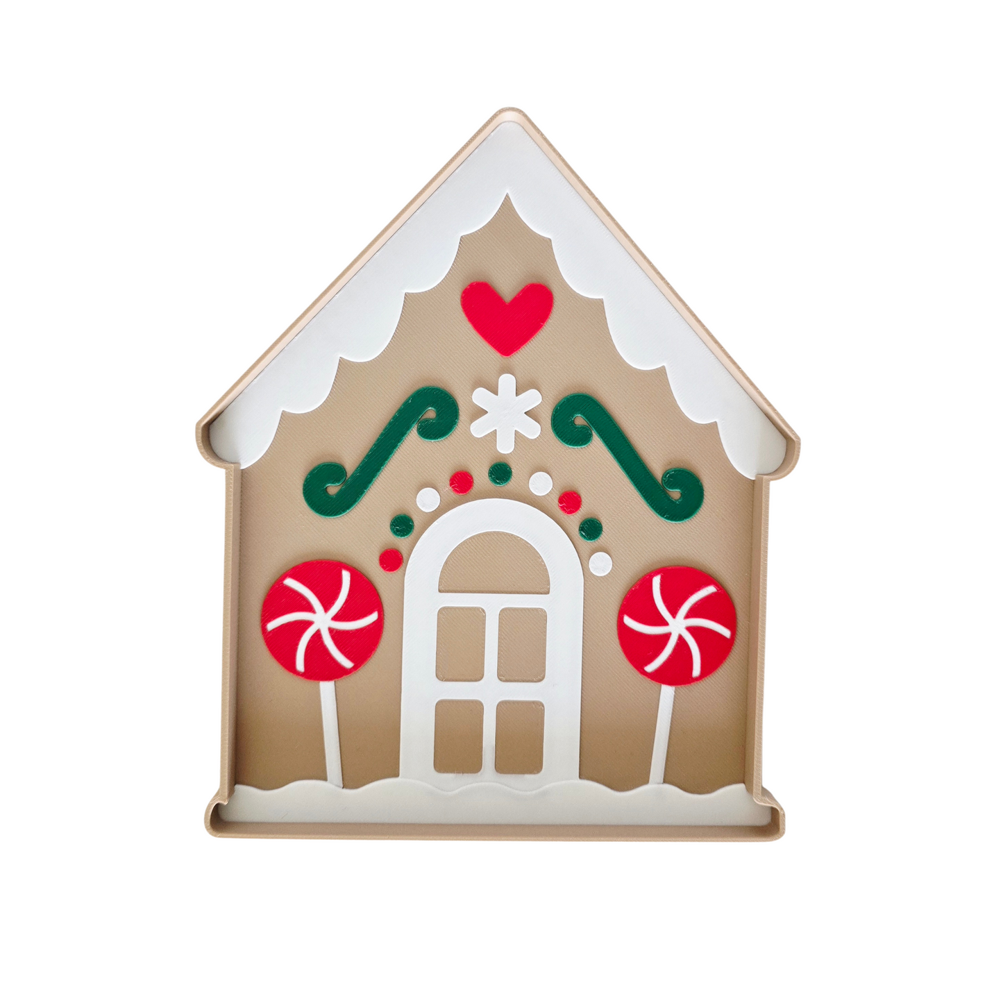 Wysypywanka sensoryczna Piernikowy Domek 3D bez ciasteczek, świąteczna tacka do zabaw zimowych, Montessori i kreatywnej sensoryki.