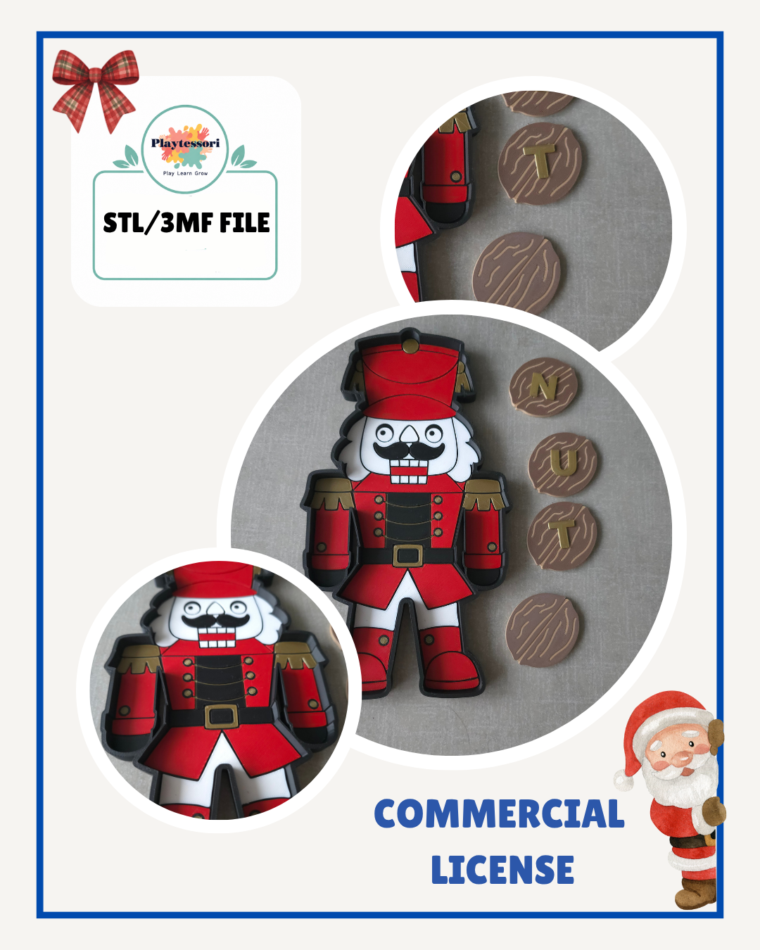 Nutcracker Sensory Tray STL | Playtessori