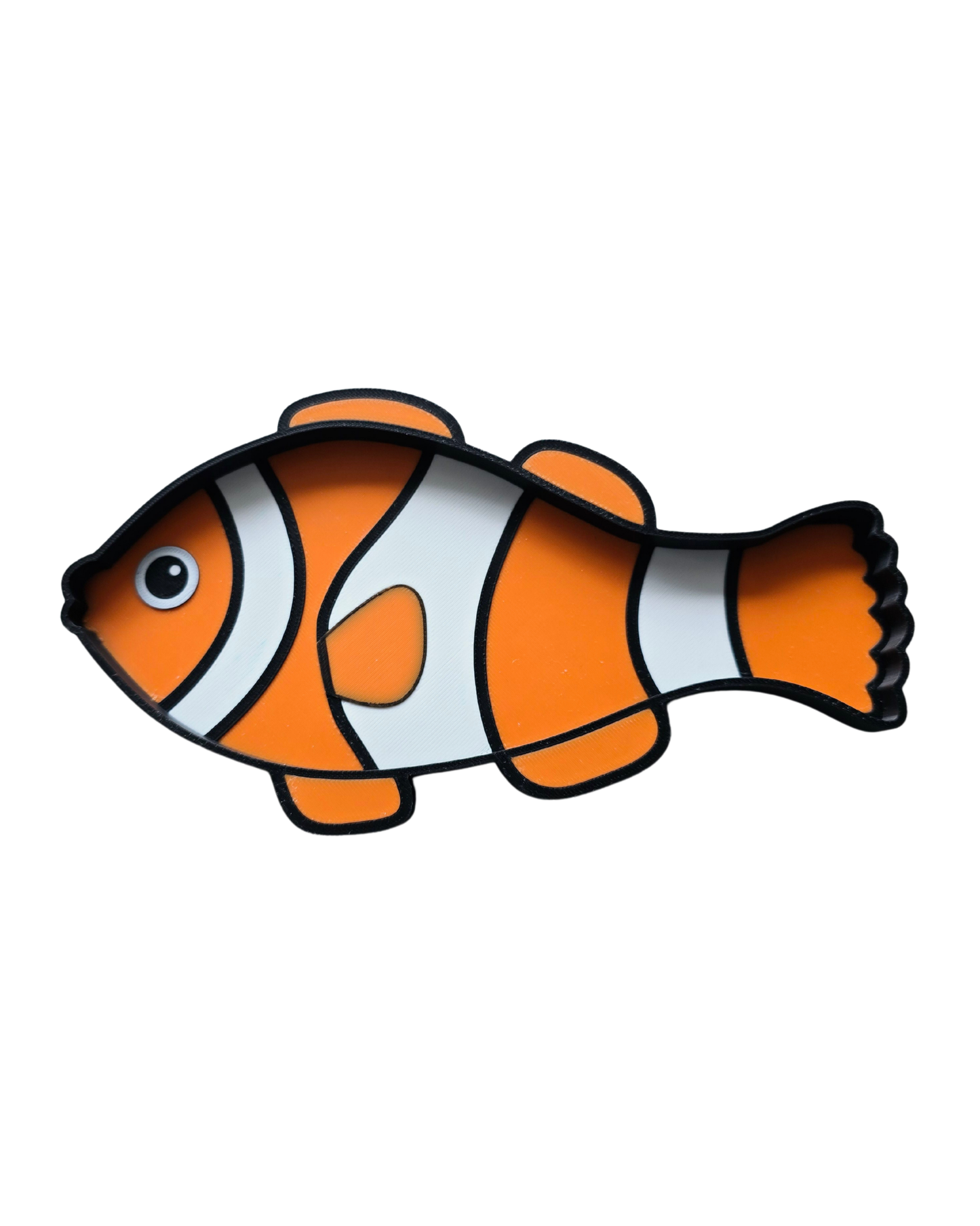 Główne: "Clownfish sensory tray in orange and white bio-PLA, 20x11cm, CE certified — Playtessori Montessori ocean sensory play for toddlers"