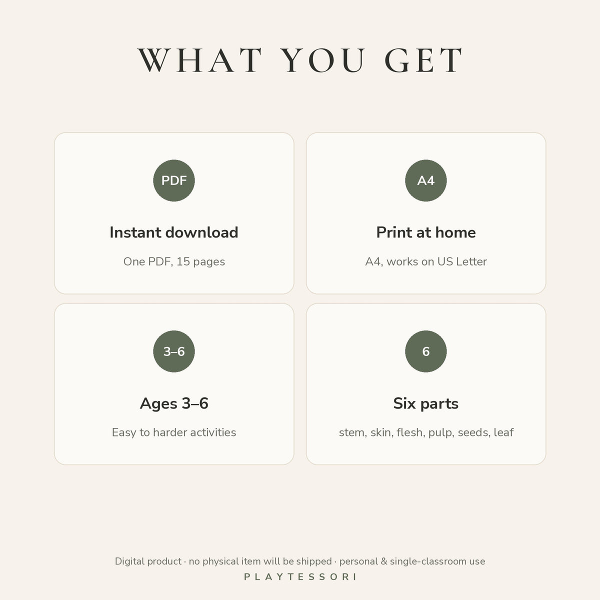 Parts of a Pumpkin – Montessori 3-Part Booklet & Cards Printable