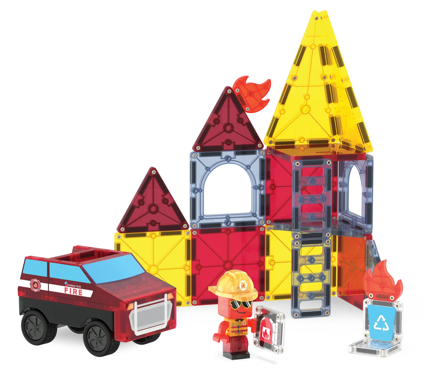 Fire Rescue 27 Piece Set | MAGNA-TILES