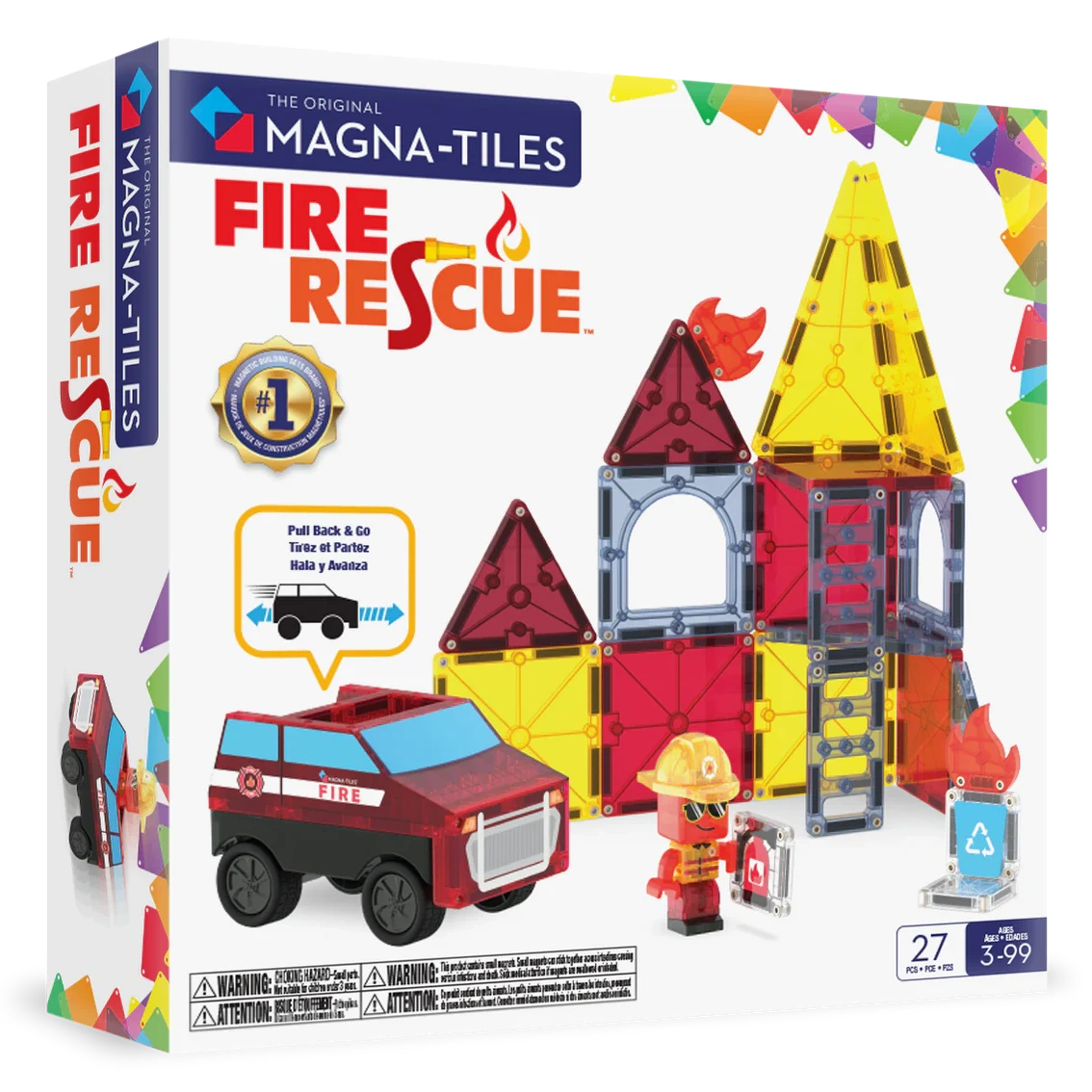 Fire Rescue 27 Piece Set | MAGNA-TILES