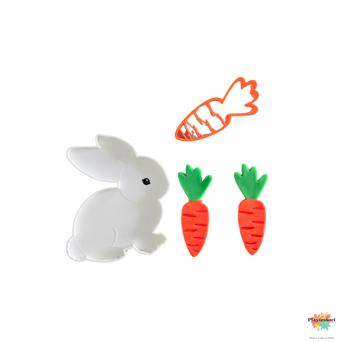 Bunny Sensory Play Tray with Cutter