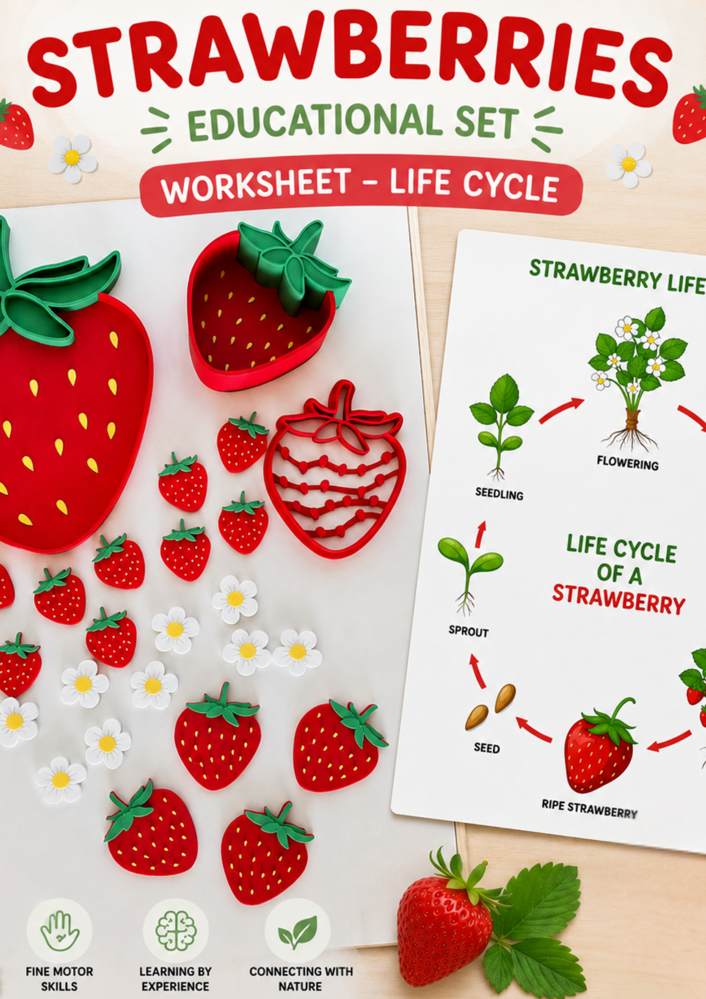 Strawberry PDF Bundle — Printable Learning Pack