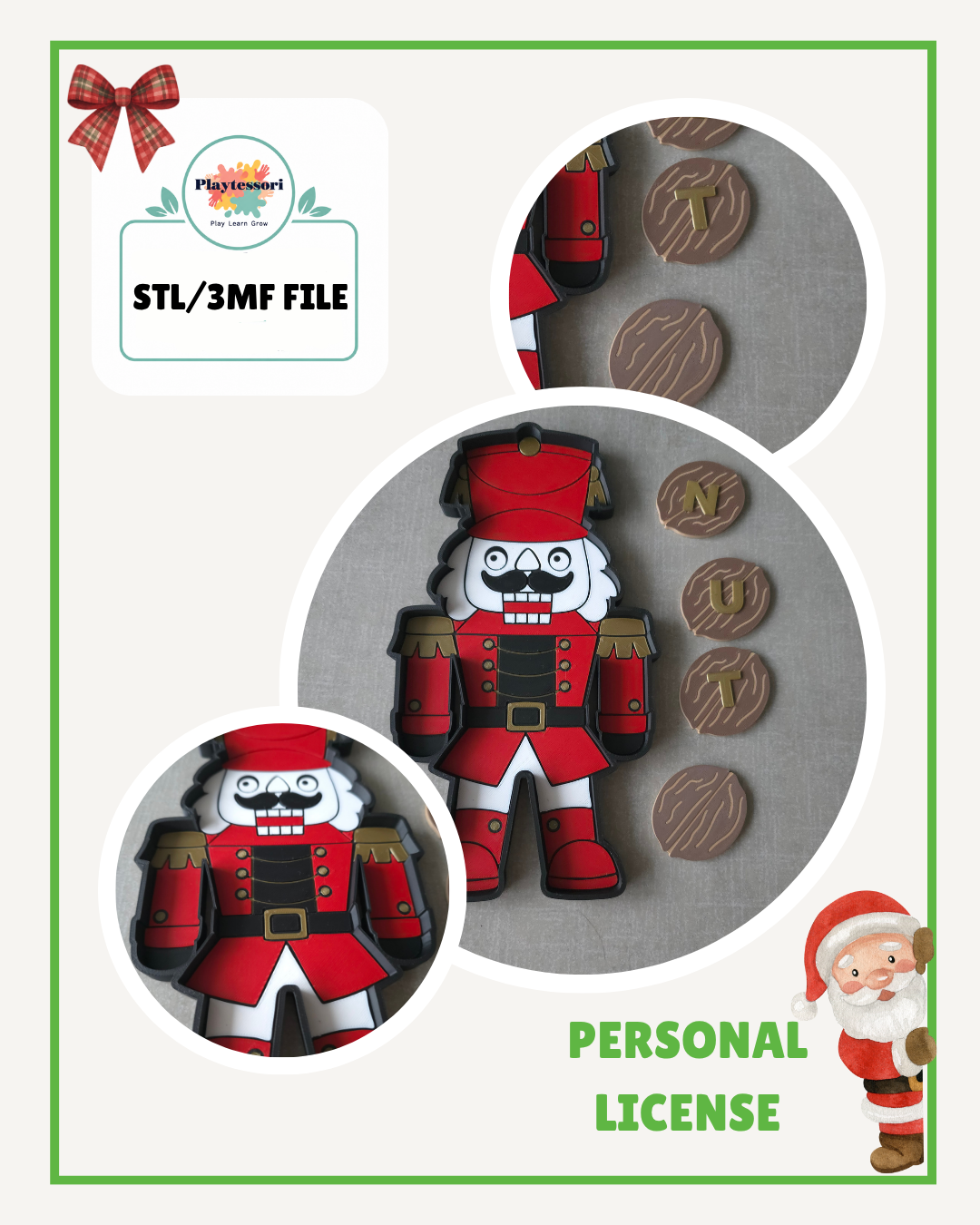 Nutcracker Sensory Tray STL | Playtessori