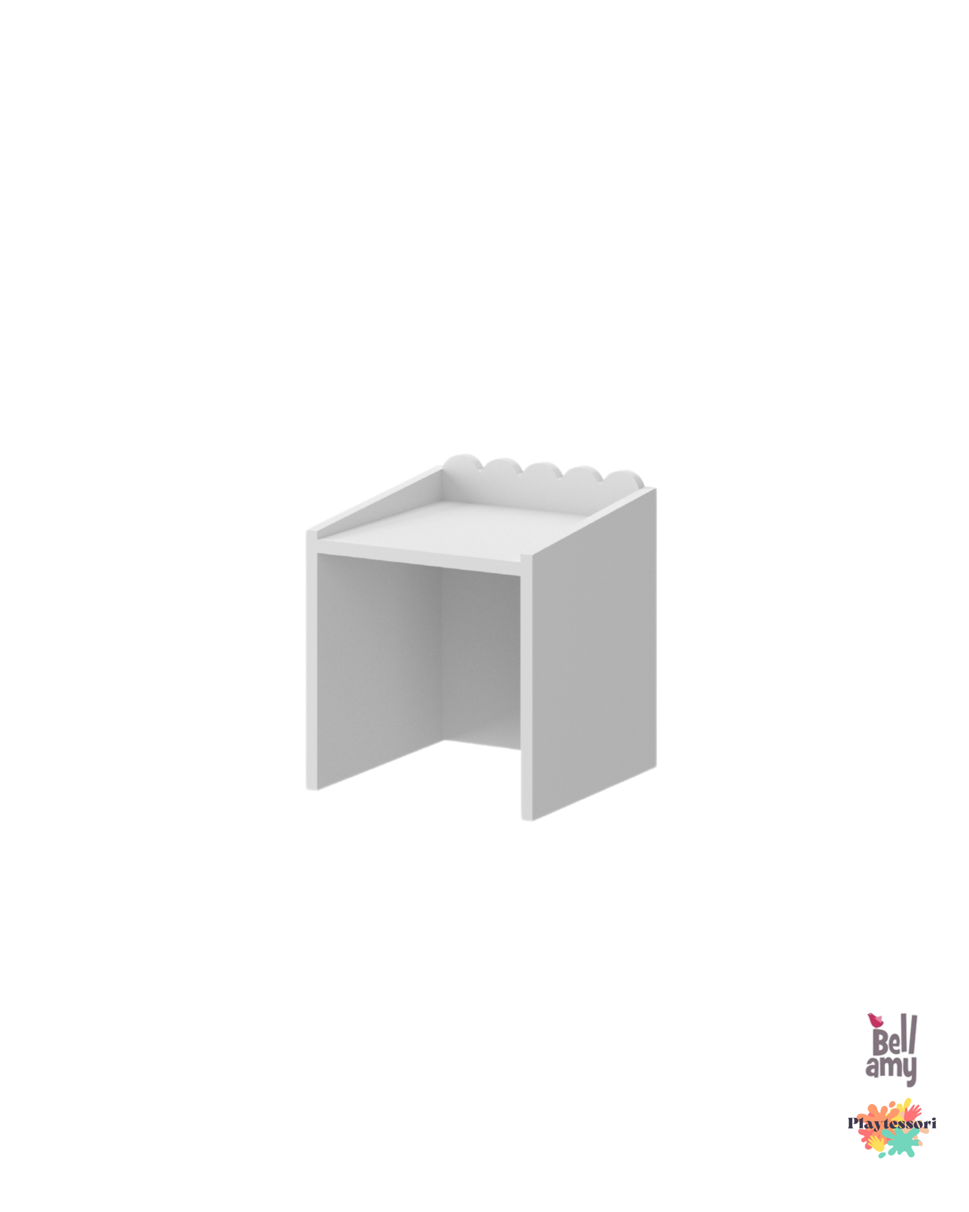 Compact wooden children’s chair with 2 seat heights