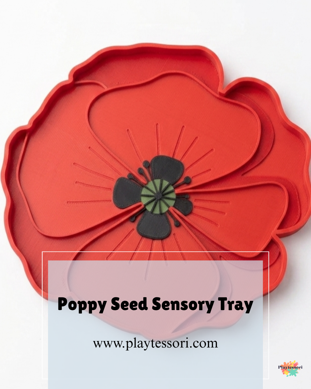 Poppy Sensory Tray |Montessori Flower | Learning Resources