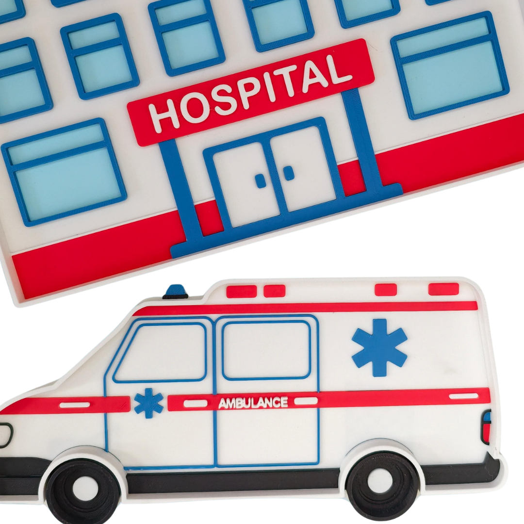 Ambulance Hospital Sensory Tray STL