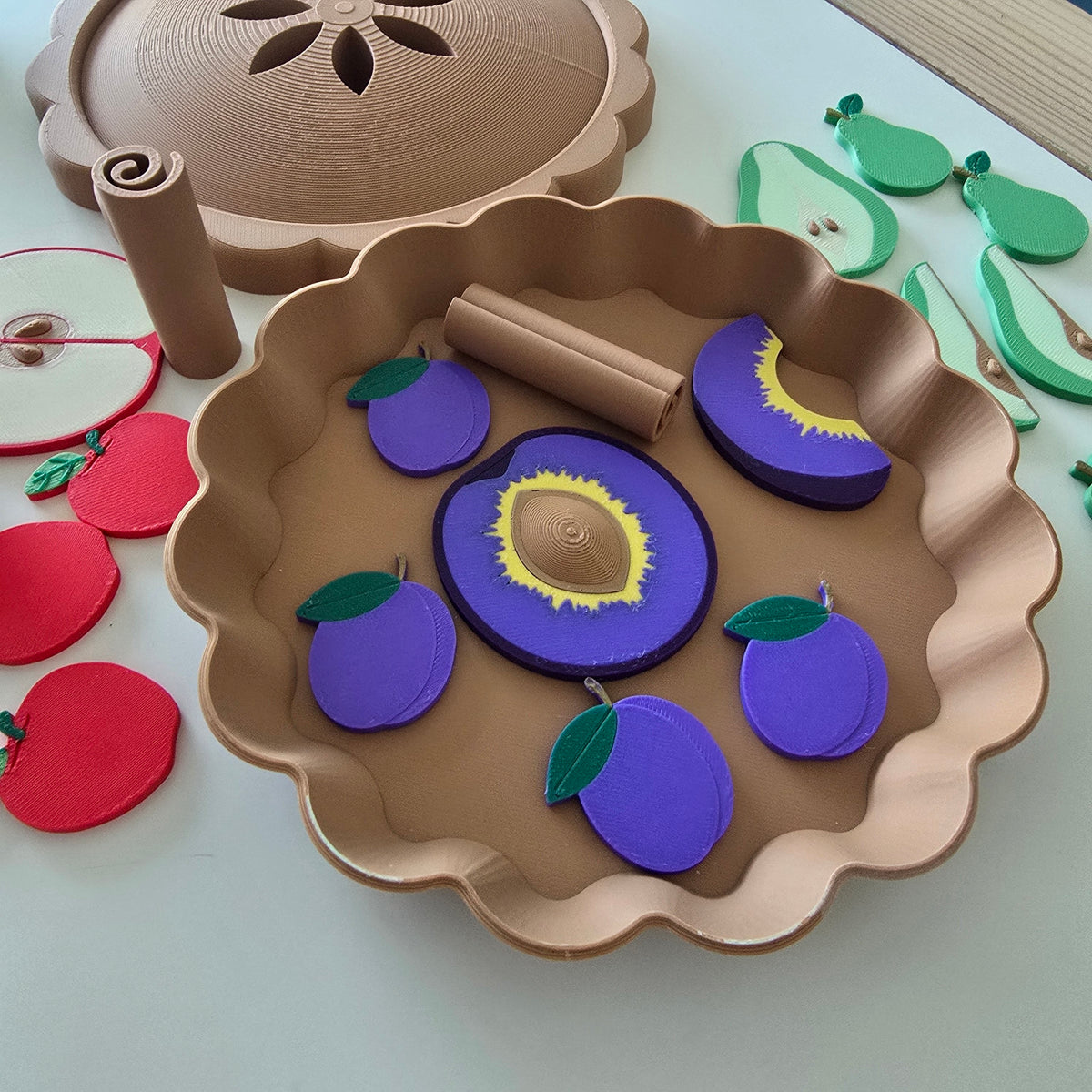 Montessori Fruit Pie Play Set | Autumn Pretend Play