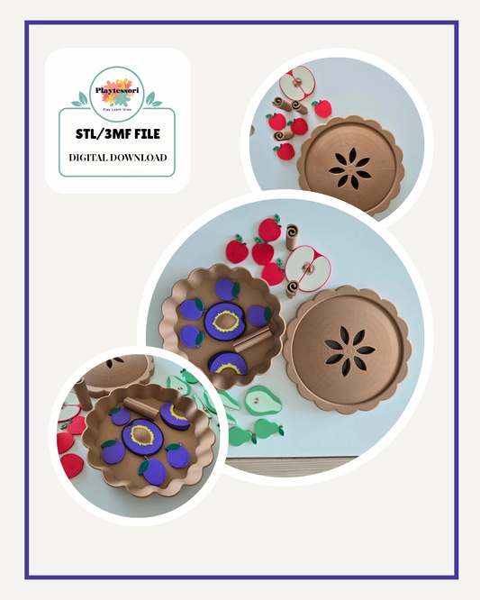 Fruit Pie Sensory Tray STL
