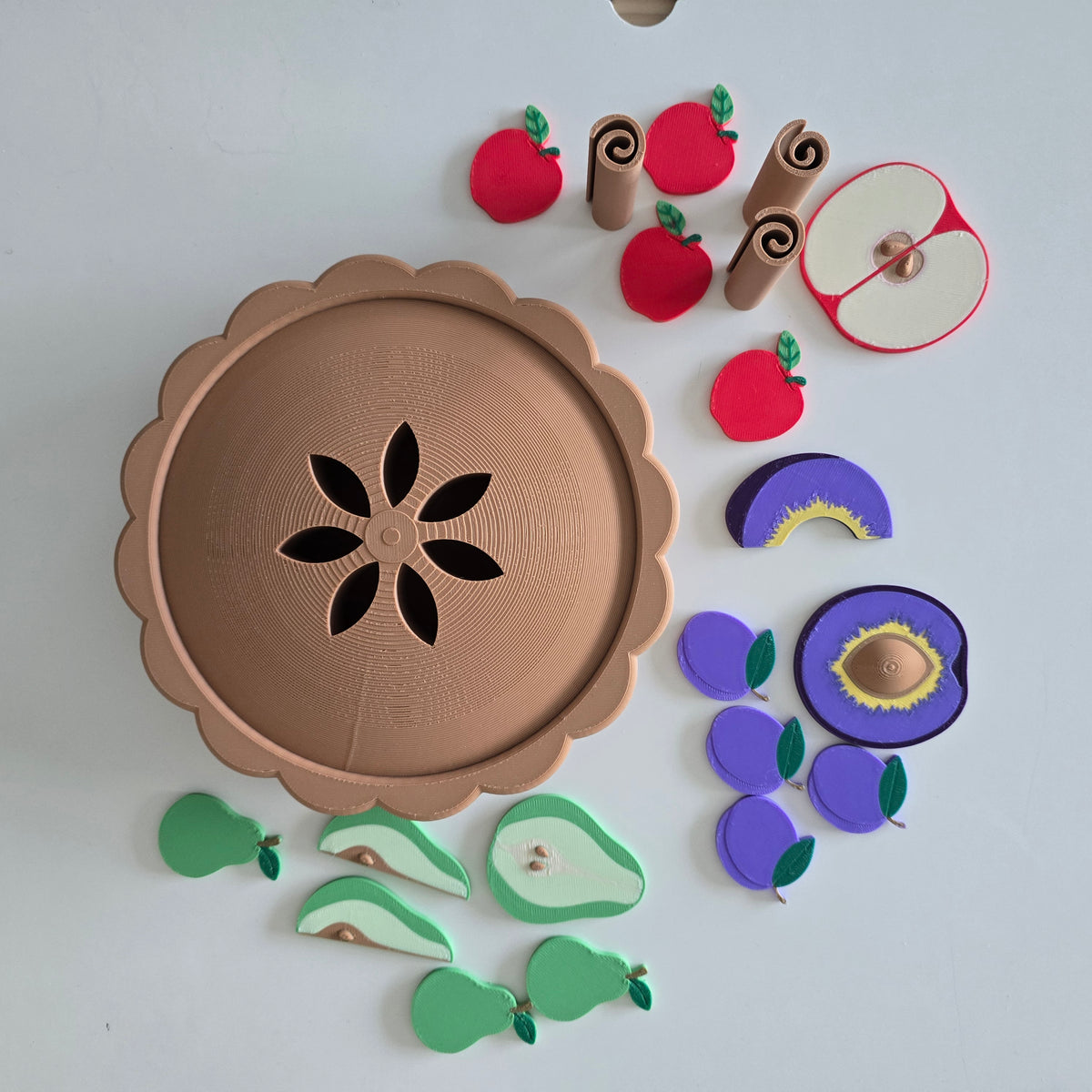 Montessori Fruit Pie Play Set | Autumn Pretend Play